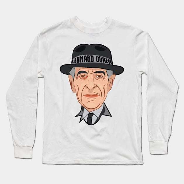 Leonard Cohen //\\// 80s Style Long Sleeve T-Shirt by Trendsdk